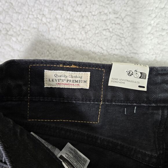 Levi’s Mens 29x32 Premium 511 Slim Fit Black Selvedge Cotton Hemp Jeans $128 - Picture 9 of 14